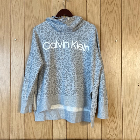 Calvin Klein Tops - Calvin Klein Grey Cheetah Print Womens Sweater